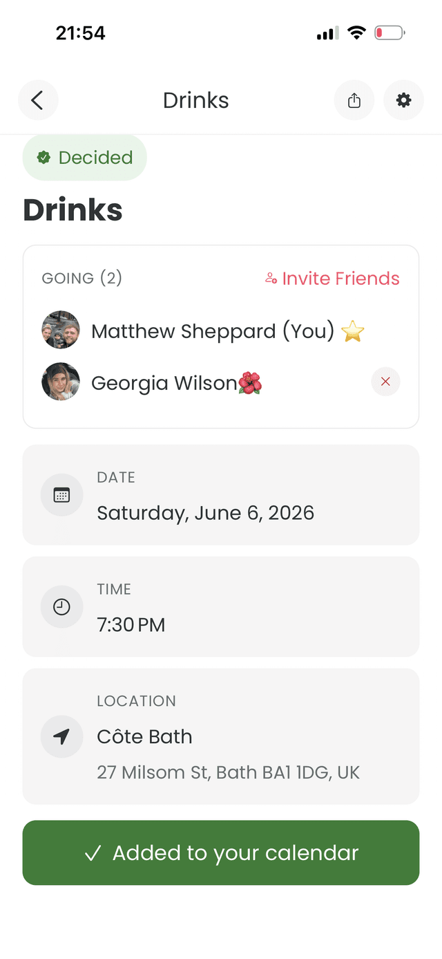 Plan details decided in mymeets